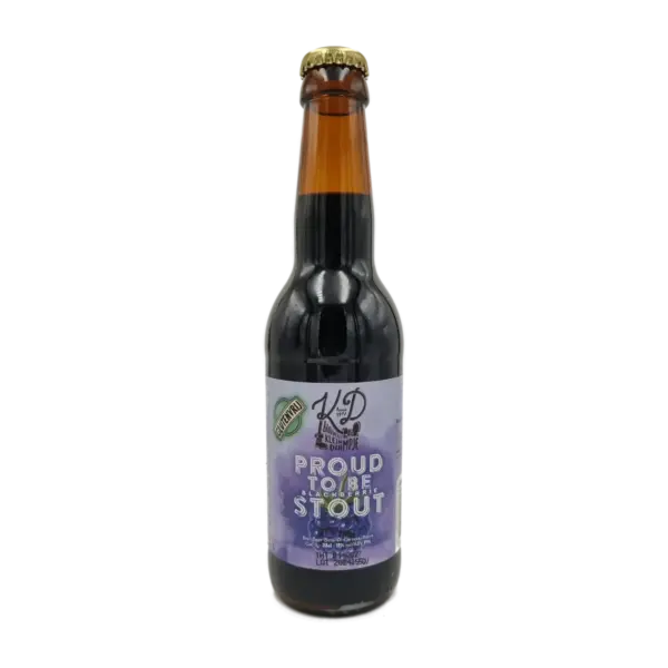 Proud to be Stout met bramen Glutenvrij 33cl - Brouwerij Klein Duim
